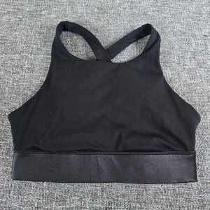 Fabletics Twist Sports Bra Black Medium Impact Crisscross Straps No Tag XXS